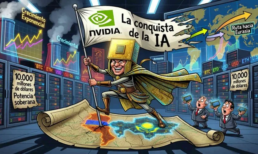 Nvidia invierte USD $10.500 millones en Armenia y Kazajistán para impulsar IA