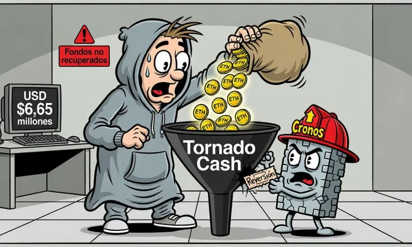 Atacante de Tectonic envía 2.659 ETH a Tornado Cash tras el hackeo en Cronos