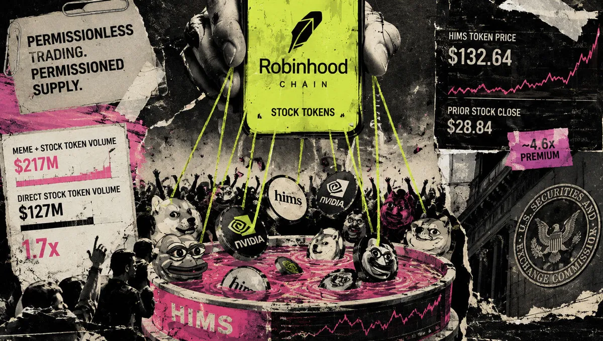 Robinhood's tokenized stocks see $217 million in trading volume as memecoins surge