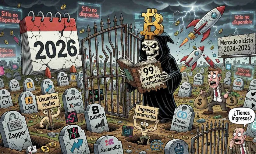 Más de 100 empresas y proyectos cripto han cerrado en 2026, según RootData