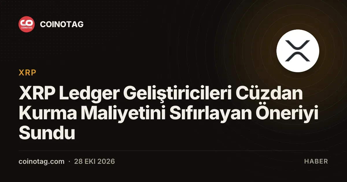 XRP Ledger Geliştiricileri Cüzdan Kurma Maliyetini Sıfırlayan Öneriyi Sundu
