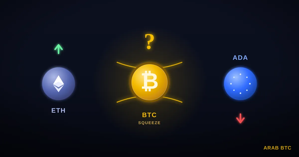 تحليل يوضح أن البيتكوين على وشك حركة حاسمة والإيثيريوم قد يرتفع