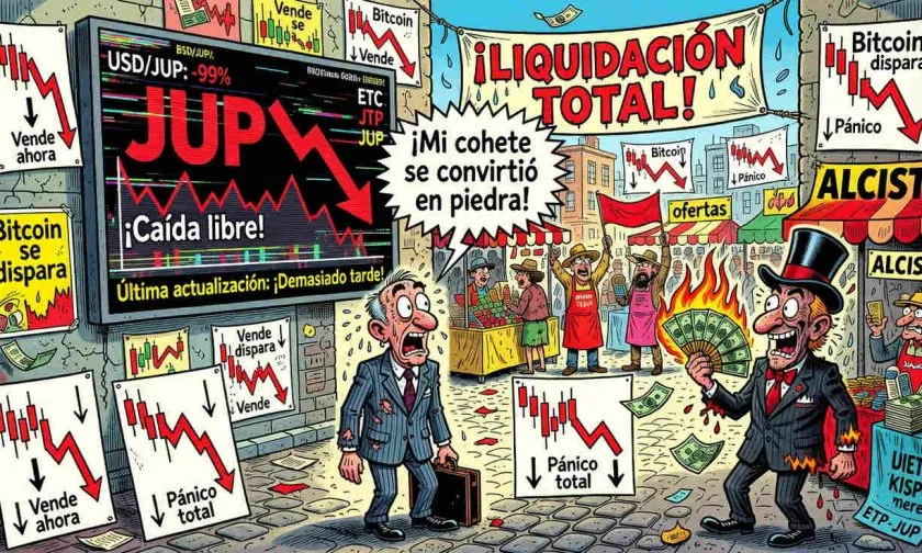 JUP cae 2,73% mientras el volumen se contrae y el mercado duda