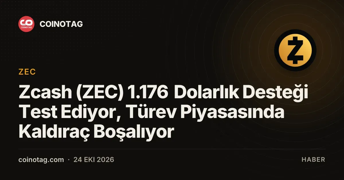 Zcash 1.176 dolar desteginde ve 5 Kasim NU7 yukseltmesi oncesinde