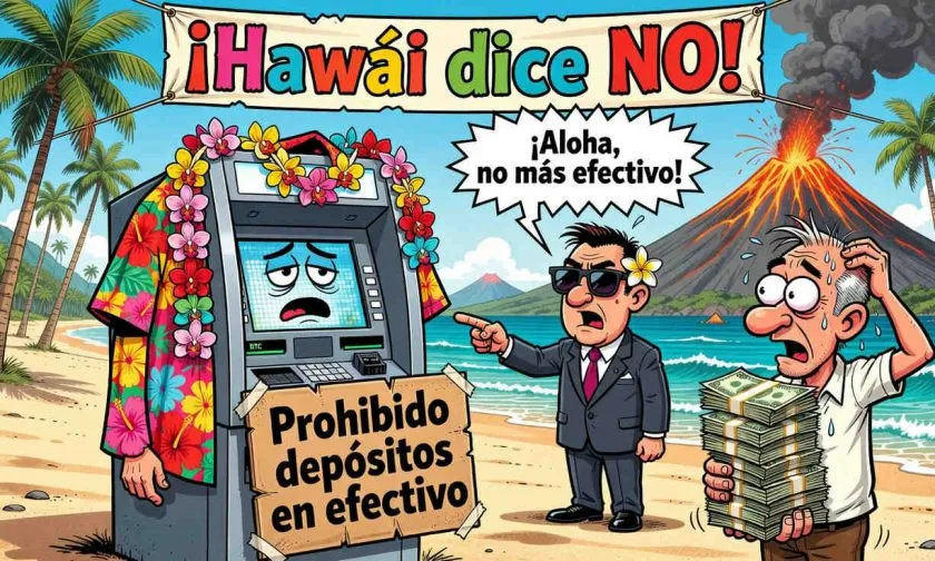 Hawái prohibirá depósitos en efectivo en cajeros ATM cripto desde octubre