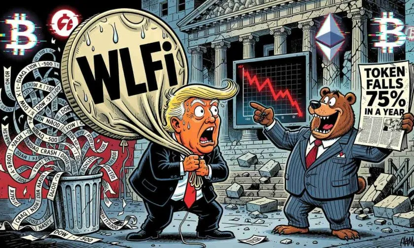 WLFi se desploma un 5% en 24 horas y extiende su caída a -75% anual: ¿fin de ciclo para el token vinculado a Trump?