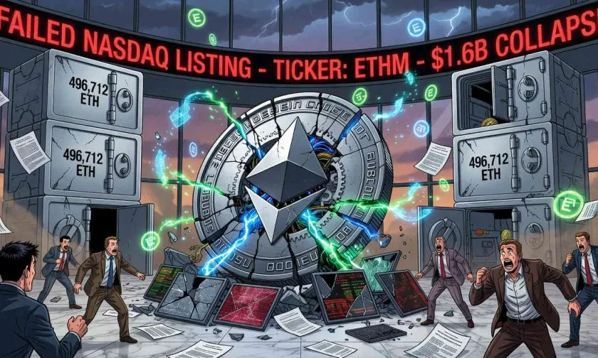 Colapsa acuerdo SPAC de The Ether Machine por USD $1.600 millones en medio de mercado adverso