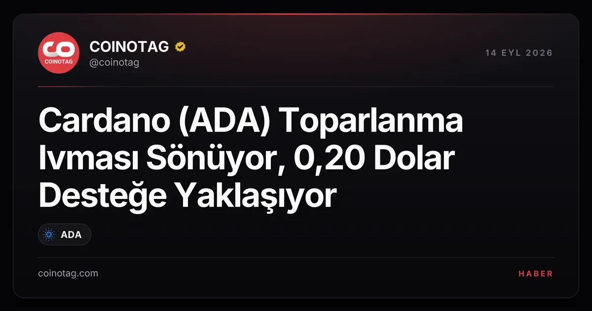 Cardano (ADA) 0,20 dolara yaklaşırken 0,22 dolar direncini aşamıyor