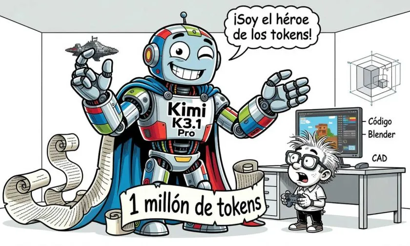Kimi atribuye a K3.1 Pro 2,8 billones de parámetros y contexto de un millón de tokens