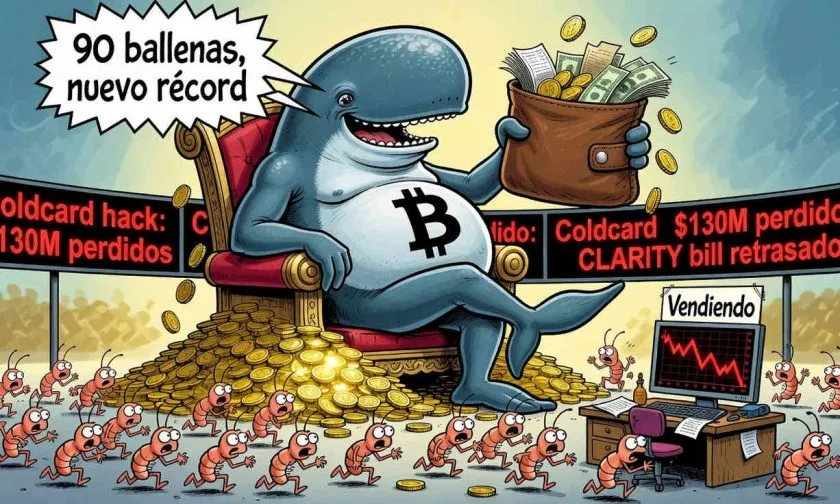 90 carteras de Bitcoin con 10.000 BTC marcan máximo de seis meses mientras pequeños venden