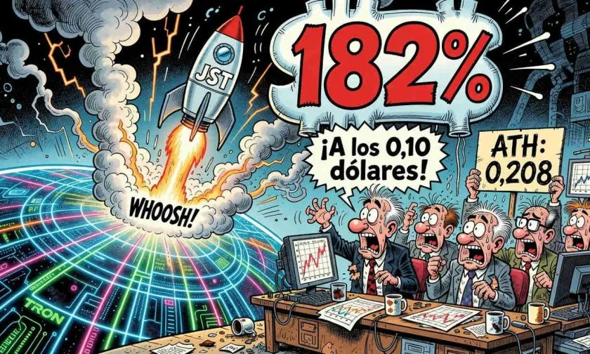 JST supera los 0,10 dólares y acumula un 176% anual: ¿hasta dónde puede llegar?