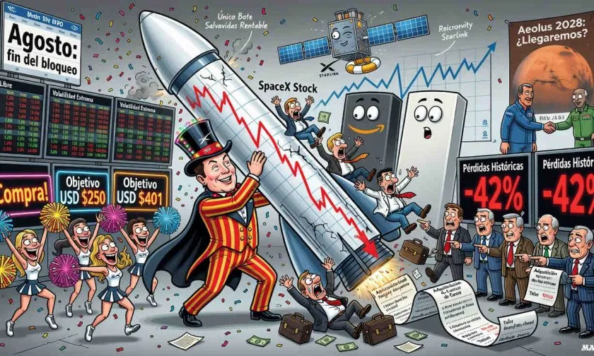 SpaceX cae hasta 8% tras su rally post IPO pese a nuevos objetivos alcistas