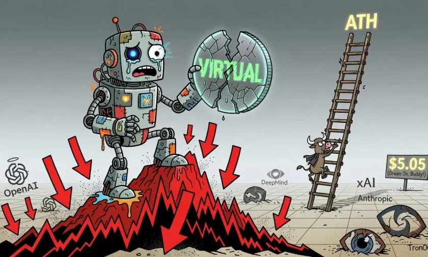$VIRTUAL se desploma un 29% en 30 días y toca mínimos de varios meses: ¿rescate o capitulación el 1 de julio de 2026?