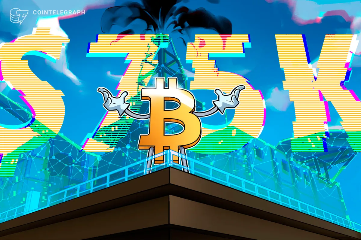 Bitcoin mira US$ 75 mil após FOMC 'mais hawkish' enquanto petróleo atinge maior nível desde 2022