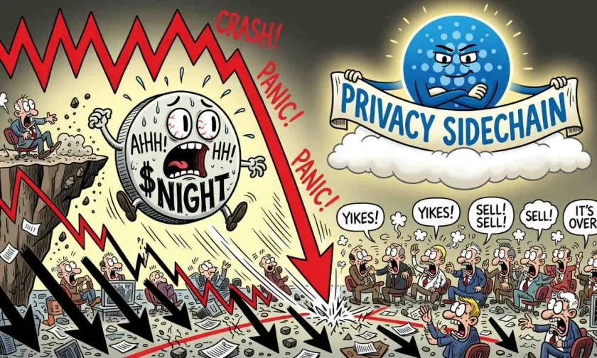 Midnight ($NIGHT) rebota un 4.5% pero se mantiene por debajo de todas las medias móviles: ¿trampa alcista o cambio de tendencia?