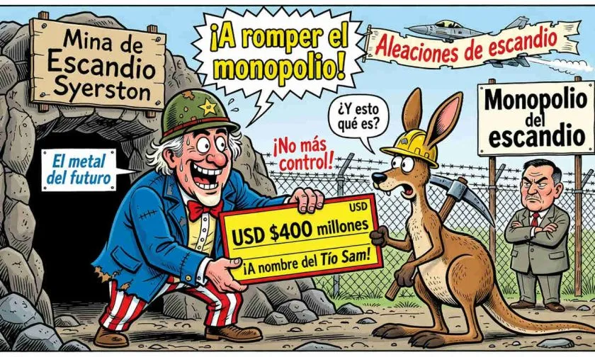 Estados Unidos invierte $400 millones en mina de escandio en Australia
