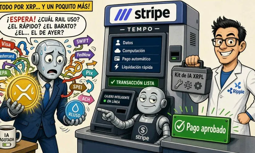 Ripple incorpora XRP y RLUSD a los pagos agénticos de Stripe y Tempo