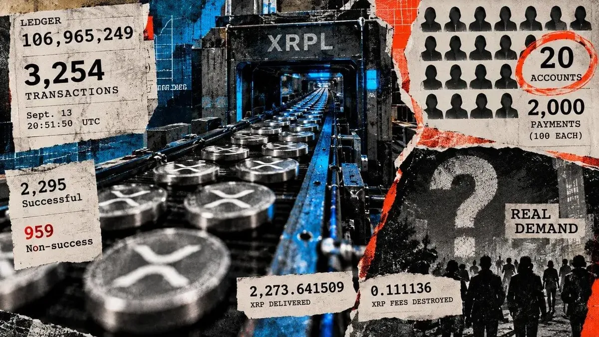 XRPL processes over 3,000 transactions, but all were synthetic
