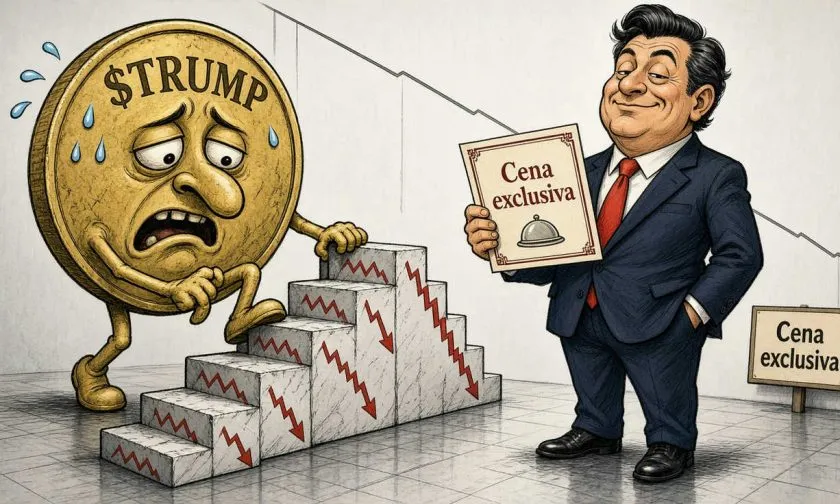 Token $TRUMP cae 2,84% y acumula una pérdida de 97,26% desde su máximo histórico