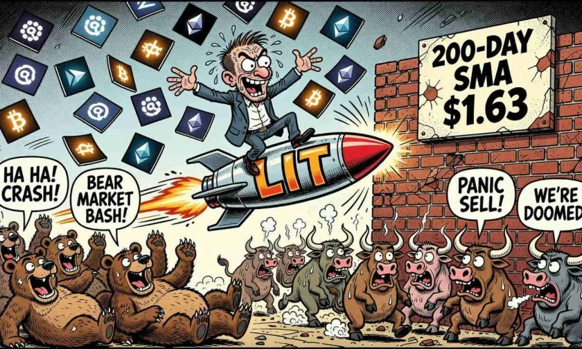 Litentry (LIT) sube 8,6% y se acerca al promedio móvil de 200 días con volumen disparado el 8 de junio de 2026