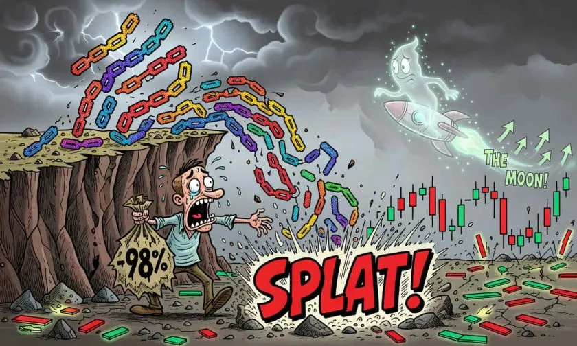 Polkadot (DOT) colapsa un 98% desde su máximo: el mercado de altcoins enfrenta su prueba más dura