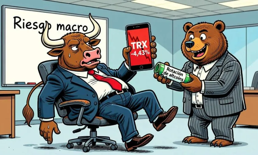 TRX sufre caída del 4,43% mientras traders de TRON muestran preocupación