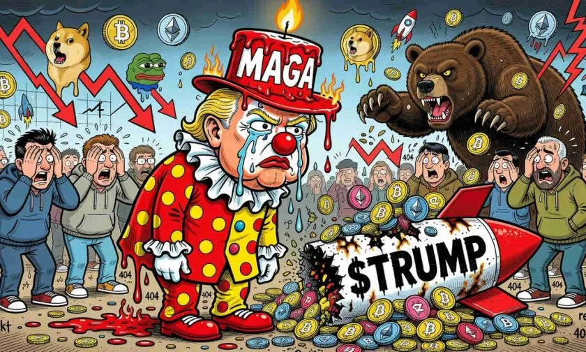 MAGA ($TRUMP) se hunde 6,2% y perfora el soporte de $1,60 en medio de un colapso de volumen