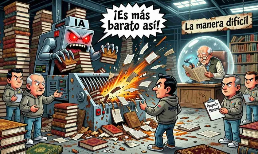 Destrucción de libros para entrenar IA provoca indignación en bibliotecarios y libreros