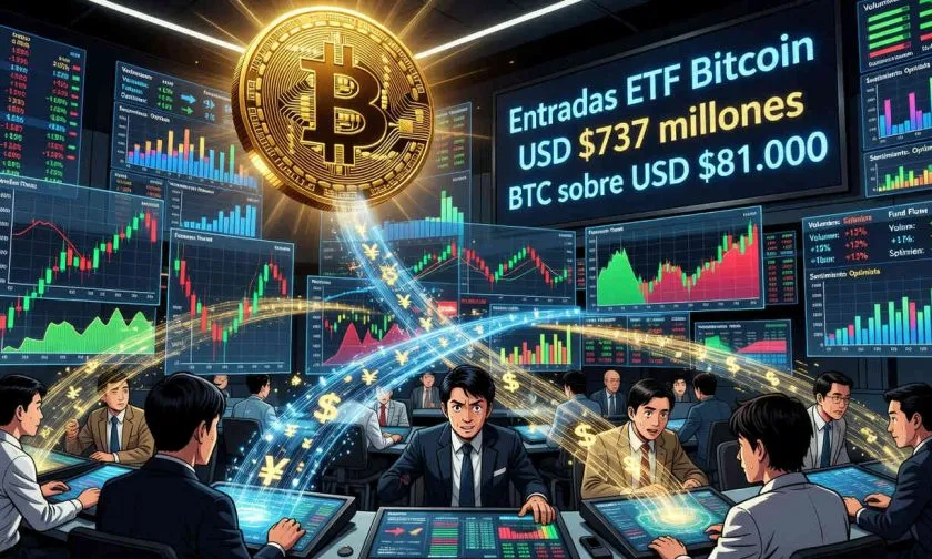 ETF de Bitcoin retoman impulso con entradas tras una semana de alta volatilidad