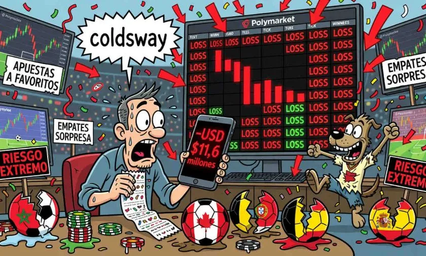 Trader de Polymarket pierde USD $11,6 millones en apuestas del Mundial 2026 en solo 10 días