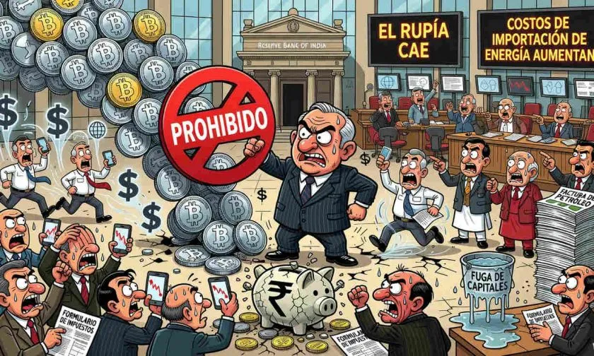Banco central de la India insiste en prohibir cripto por temor a evasión fiscal