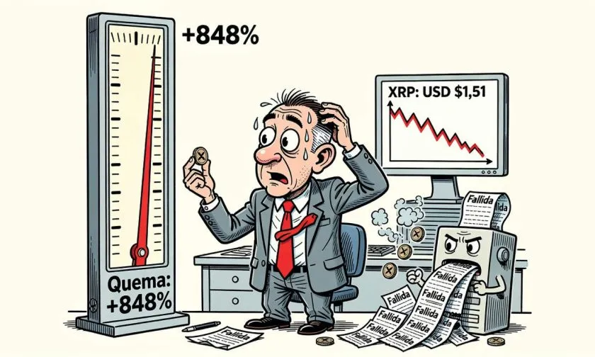 Aumento del 848% en quema de XRP no convence al mercado a pesar de repunte en transacciones