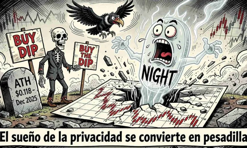 Midnight ($NIGHT) se hunde un 5,67% en 24 horas y pone en jaque el soporte de $0,027