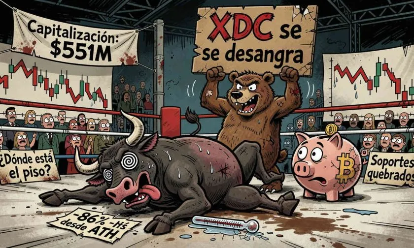 XDC se desploma un 3.61% y extiende caída anual a 73%: ¿es el fin del proyecto?