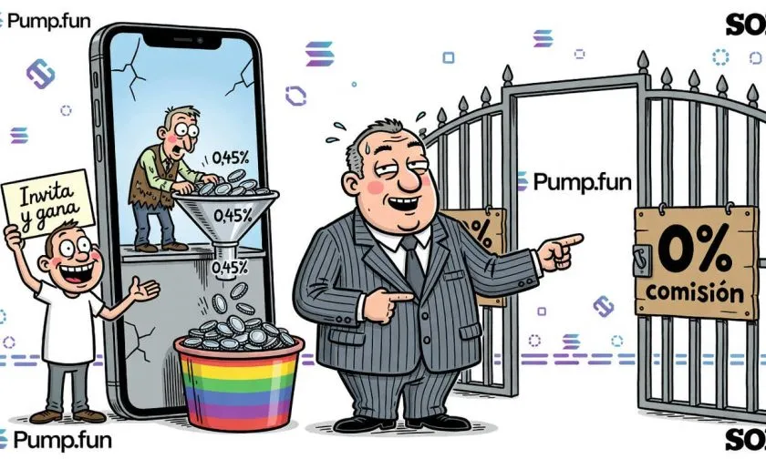 Pump.fun elimina comisiones en su app para impulsar los referidos