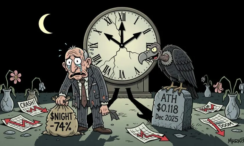 Midnight ($NIGHT) en zona de penumbra: el precio perfora soportes y la liquidez se extingue