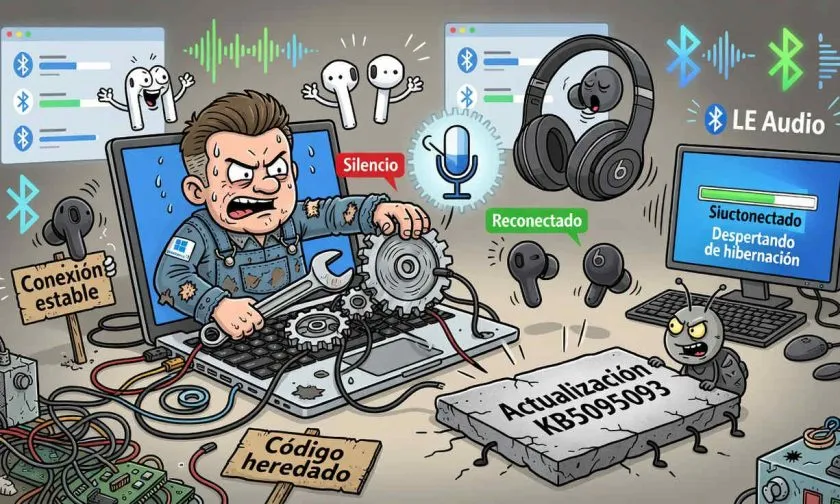 Microsoft corrige los peores fallos Bluetooth de Windows 11 y mejora AirPods y Beats