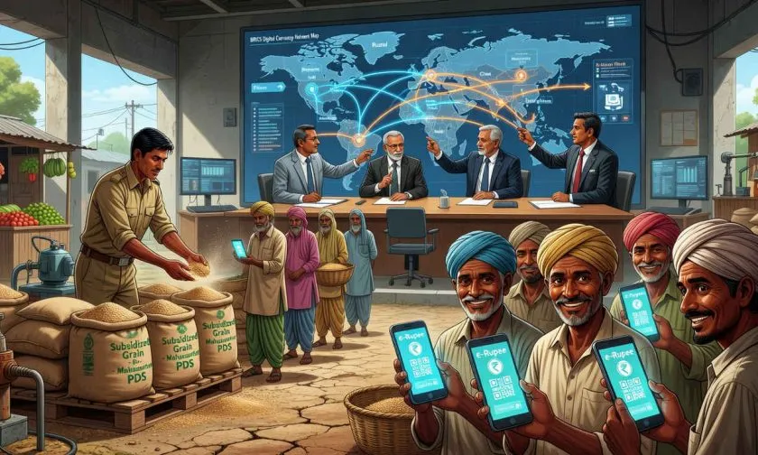India impulsa la e-rupia con subsidios mientras avanza un plan CBDC de los BRICS