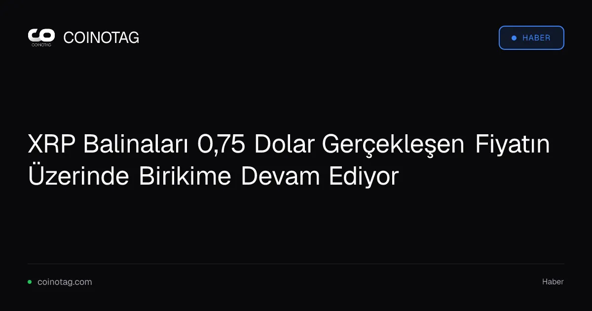 Büyük XRP cüzdanları 0,75 dolardan alım yapmaya devam ediyor