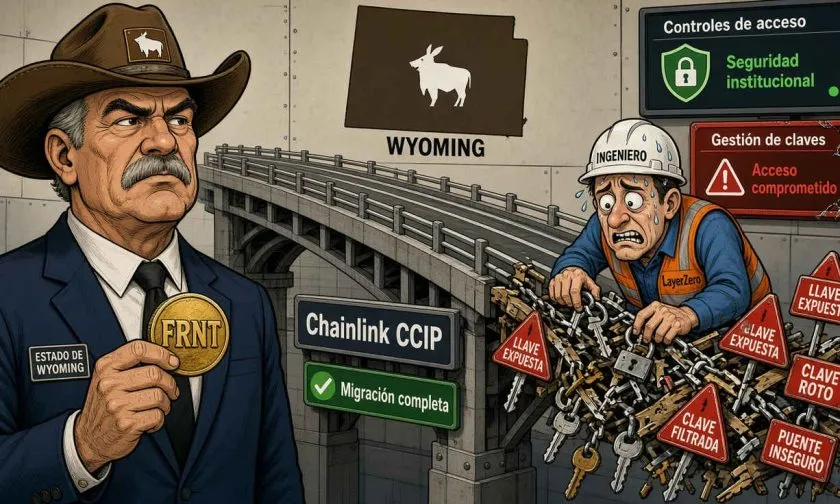 Wyoming abandona LayerZero y elige Chainlink CCIP para su stablecoin FRNT