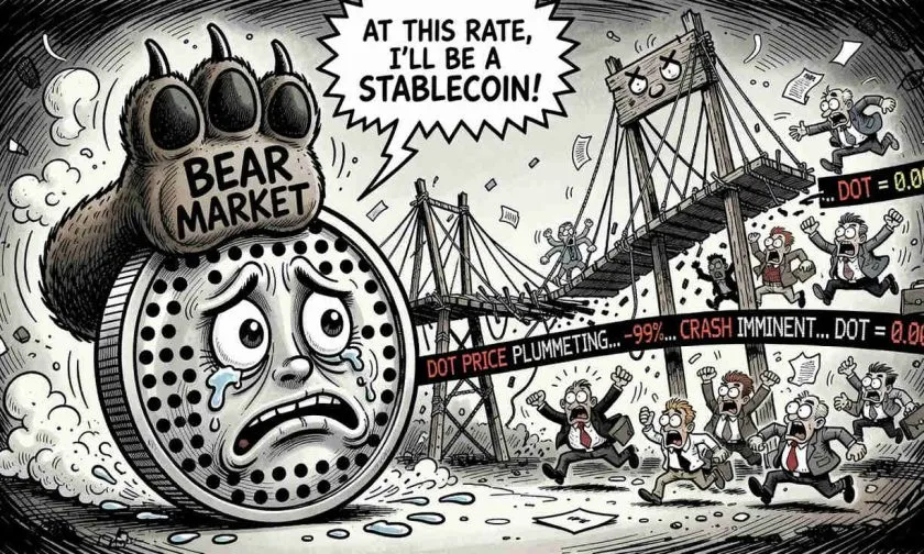 DOT se derrumba bajo los USD 0,82 y los inversores buscan desesperadamente un suelo