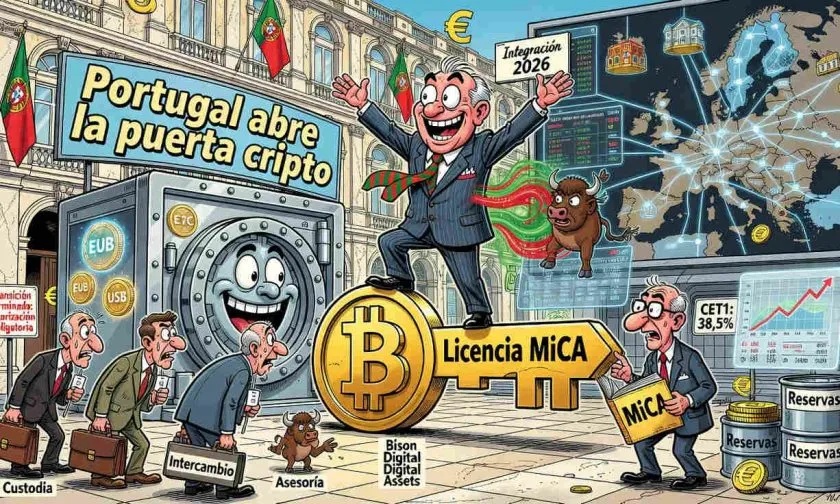 Bison Bank obtiene la primera licencia completa de MiCA para criptos en Portugal