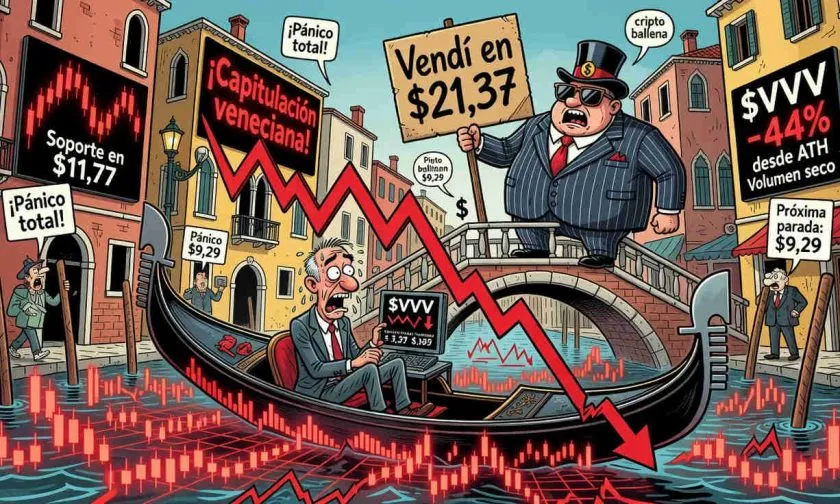Venice Token ($VVV) cae un 2,76% mientras la corrección se profundiza