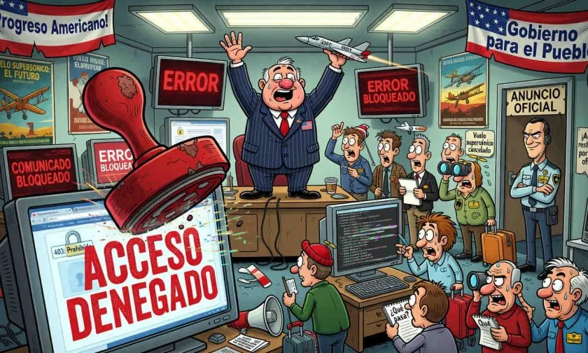 Sitio del Departamento de Transporte bloquea acceso a anuncio sobre vuelos supersónicos en EE. UU.