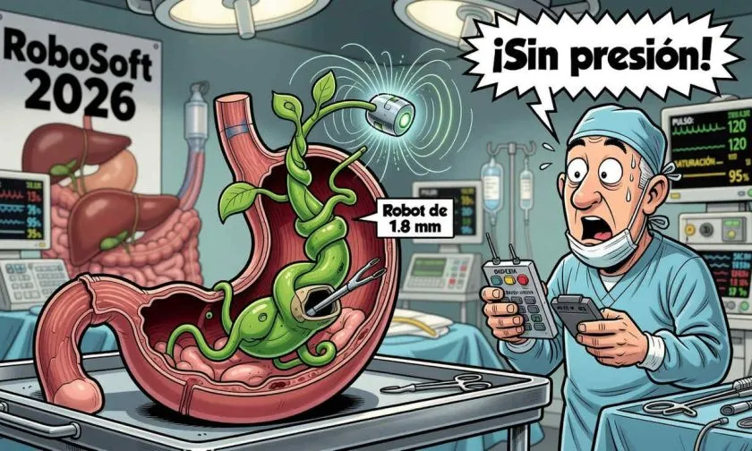 Robot blando que crece sin presión para cirugías mínimamente invasivas