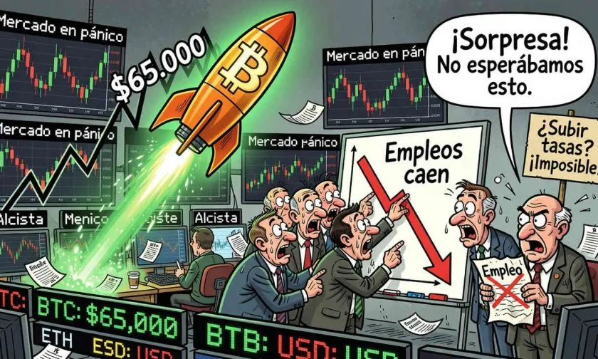 Bitcoin alcanza $65.000 tras sorpresiva caída en nóminas de empleo de EE. UU.