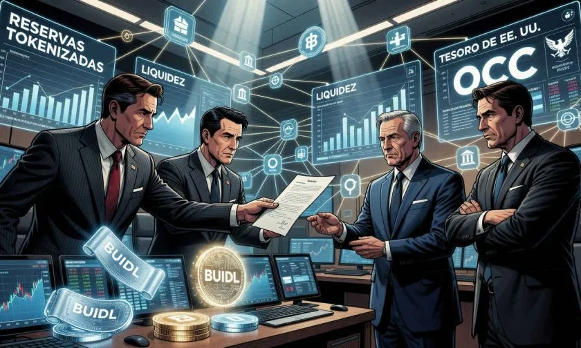 BlackRock pide a la OCC eliminar límite a reservas tokenizadas de stablecoins