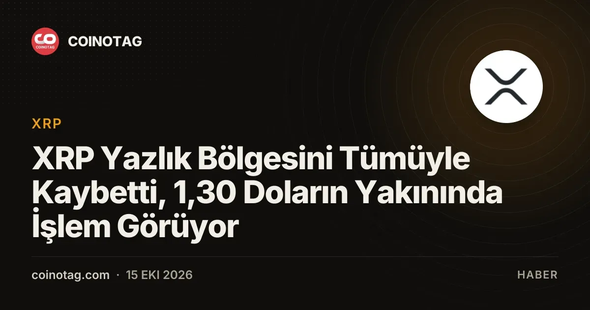 XRP gerilemeyle 1,30 dolara indi ve spot ETF'lere 1,7 milyar dolar girdi