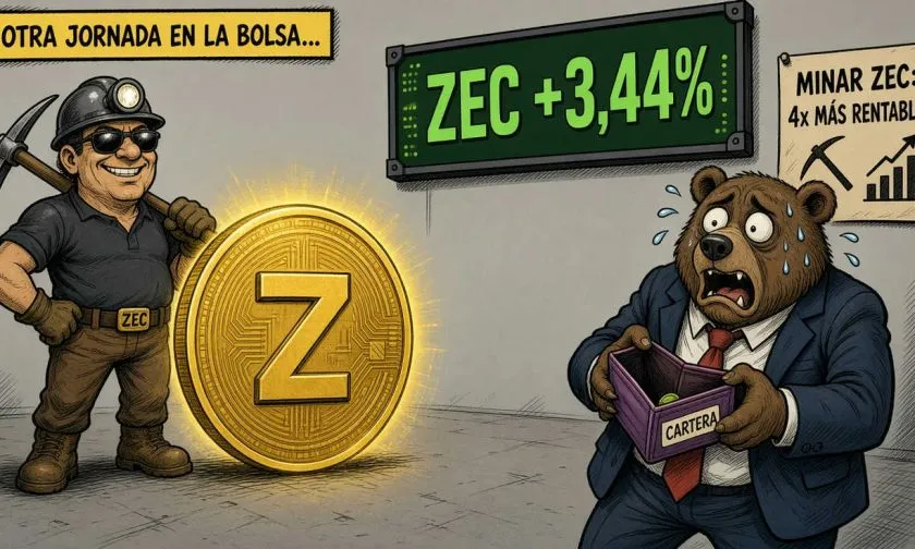 Zcash se recupera a USD $1.122,19 impulsado por euforia minera y alto interés abierto
