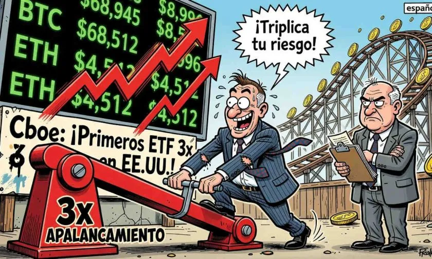 Cboe busca aprobación de la SEC para los primeros ETF de Bitcoin y Ether 3x en EE. UU.